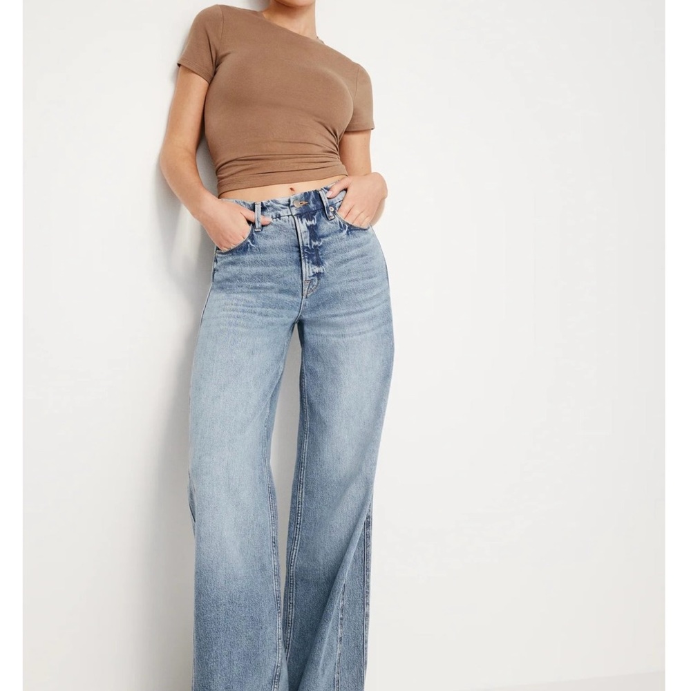 Good American GOOD SKATE LOOSE JEANS
Color: INDIGO667 Size: 8 length 29 nwot